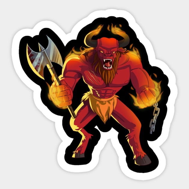 Charlok Minotaur. Sticker by Thibazy Shop